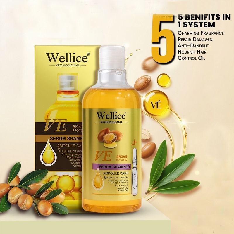 Pack of 3 Original Wellice Keratin Shampoo Kit Keratin Collagen Argan Science Backed Beauty in Every Drop