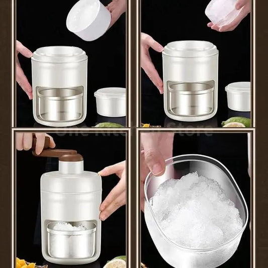 New Household Mini Ice Shaver Crusher Snow Cone Portable Manual Crushing Ice Maker DIY Drink Smoothie Ice Block Shredder Machine with box
