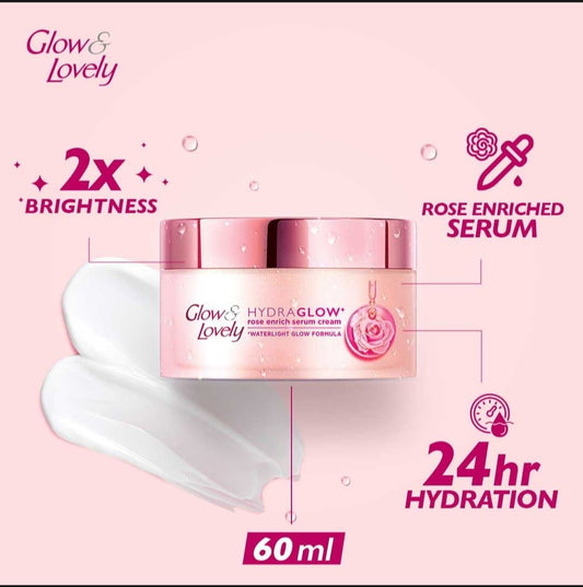 Glow Lovely Hydraglow Rose Enrich Serum Cream