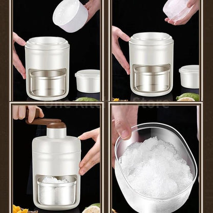 New Household Mini Ice Shaver Crusher Snow Cone Portable Manual Crushing Ice Maker DIY Drink Smoothie Ice Block Shredder Machine with box